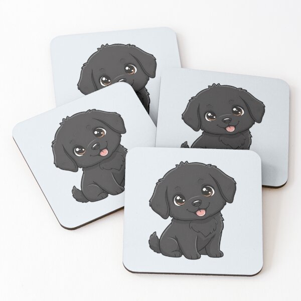 Item preview, Cute Newfoundland Puppy – Kawaii Dog Illustration designed and sold by FloreDreamStudio.