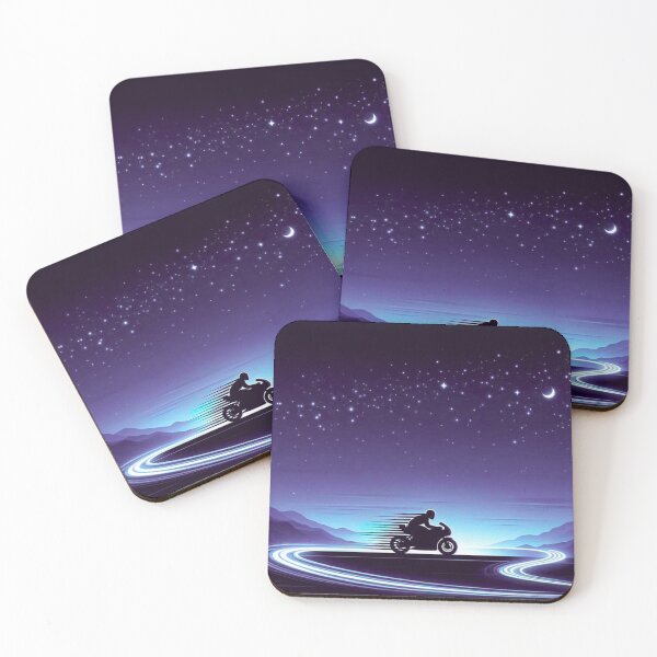 Item preview, Motorcyclist at night designed and sold by Lougud.