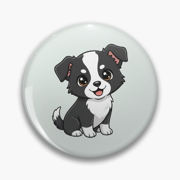 Item preview, Cute Border Collie Puppy – Kawaii Dog Illustration designed and sold by FloreDreamStudio.