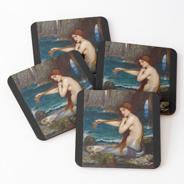 Item preview, A Mermaid, c. 1900 by John Waterhouse designed and sold by Cat Lady Designs.