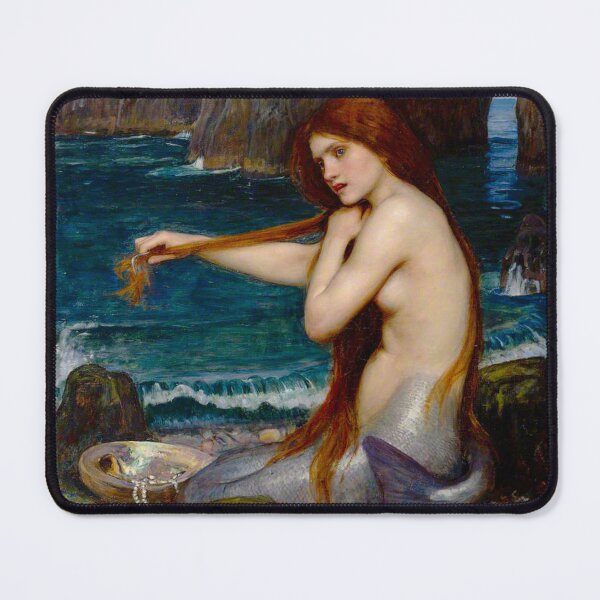 Item preview, A Mermaid, c. 1900 by John Waterhouse designed and sold by Cat Lady Designs.