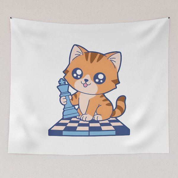 Item preview, Cute Orange Chess Cat Funny Kitten Design designed and sold by ArdjaN_PL.