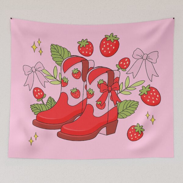Item preview, Strawberry cowboy boots designed and sold by JarquinDD.