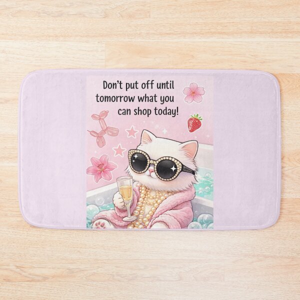 Item preview, Don’t Put Off Until Tomorrow – Funny Shopping Cat Aesthetic designed and sold by Aura.Creative.