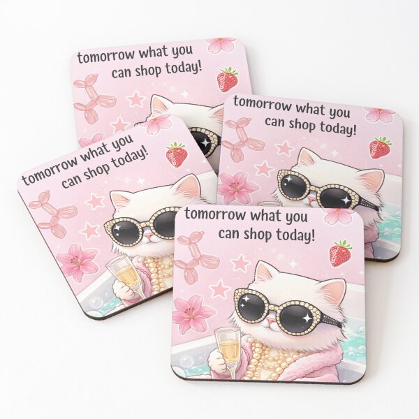 Item preview, Don’t Put Off Until Tomorrow – Funny Shopping Cat Aesthetic designed and sold by Aura.Creative.