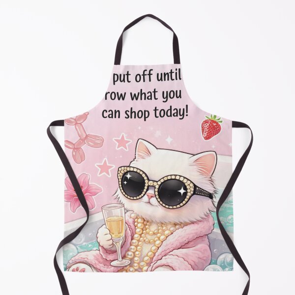 Item preview, Don’t Put Off Until Tomorrow – Funny Shopping Cat Aesthetic designed and sold by Aura.Creative.