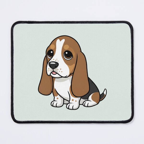 Item preview, Cute Basset Hound Puppy – Kawaii Dog Illustration designed and sold by FloreDreamStudio.