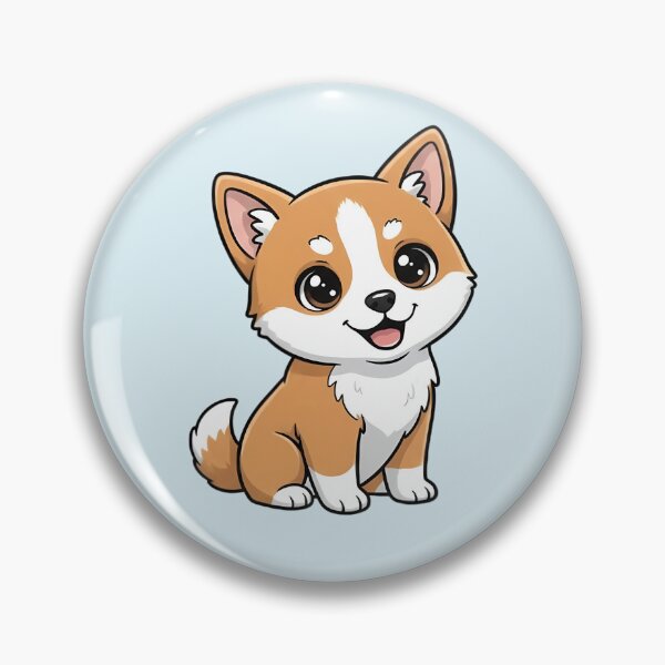 Item preview, Cute Akita Puppy – Kawaii Dog Illustration designed and sold by FloreDreamStudio.