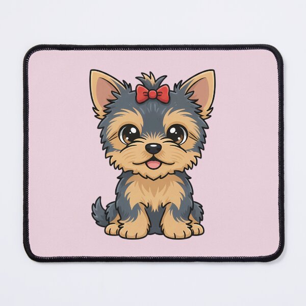 Item preview, Cute Little Yorkshire Puppy – Kawaii Dog Illustration designed and sold by FloreDreamStudio.