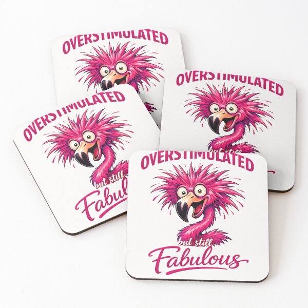 Item preview, Overstimulated But Still Fabulous Flamingo Introvert Humor designed and sold by Pawsome Quotes.