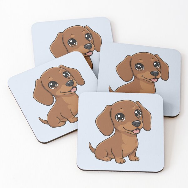 Item preview, Cute Little Dachshund Puppy – Kawaii Dog Illustration designed and sold by FloreDreamStudio.