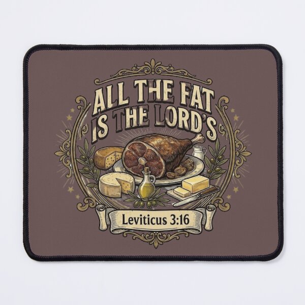 Item preview, All The Fat Is The Lord's - Leviticus 3:16 Vintage Keto Carnivore Crest designed and sold by By Dana Studio.