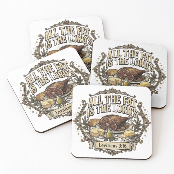 Item preview, All The Fat Is The Lord's - Leviticus 3:16 Vintage Keto Carnivore Crest designed and sold by By Dana Studio.