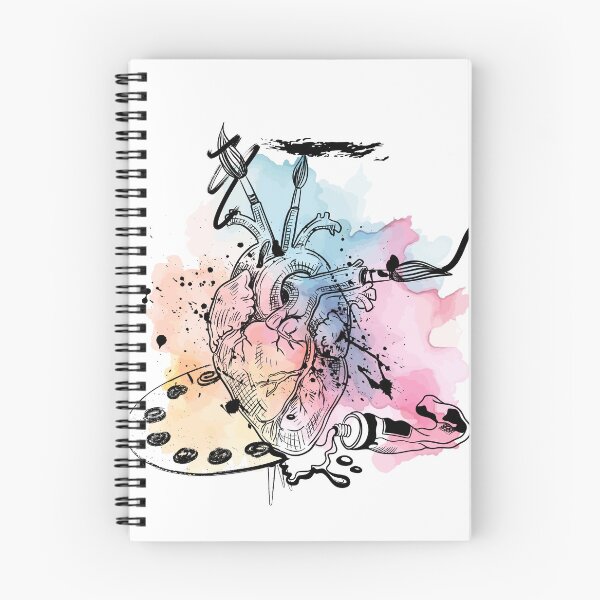 Item preview, Anatomy of a Creator - Heart Pencils & Watercolor Art designed and sold by VibeArtShop.
