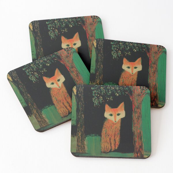 Item preview, Whimsical Woodland Fox in the Midnight Forest designed and sold by dawnleblanc55.