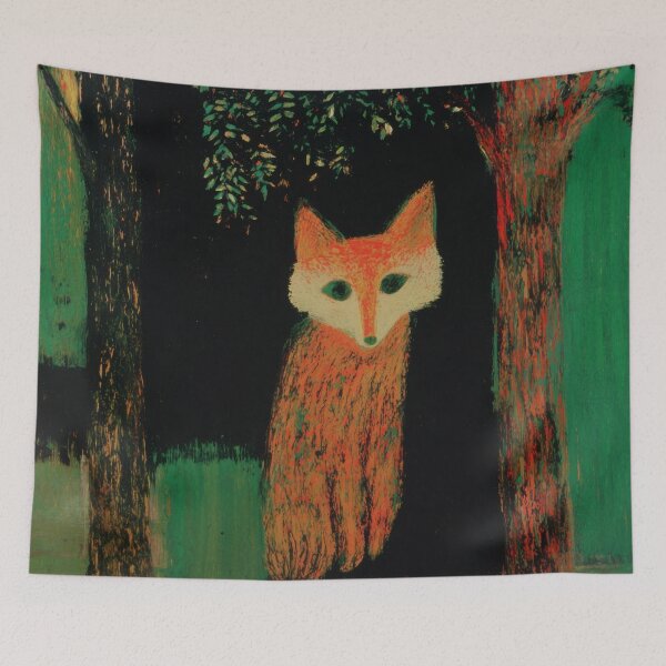 Item preview, Whimsical Woodland Fox in the Midnight Forest designed and sold by dawnleblanc55.