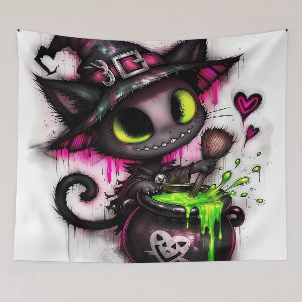 Item preview, Witchy Black Cat Brewing Mischief designed and sold by DonaldWaltersxx.