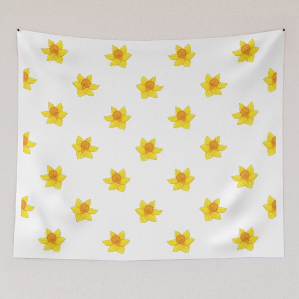 Item preview, Daffodil Pattern 1 with white background designed and sold by Paintingsbyapeacock.