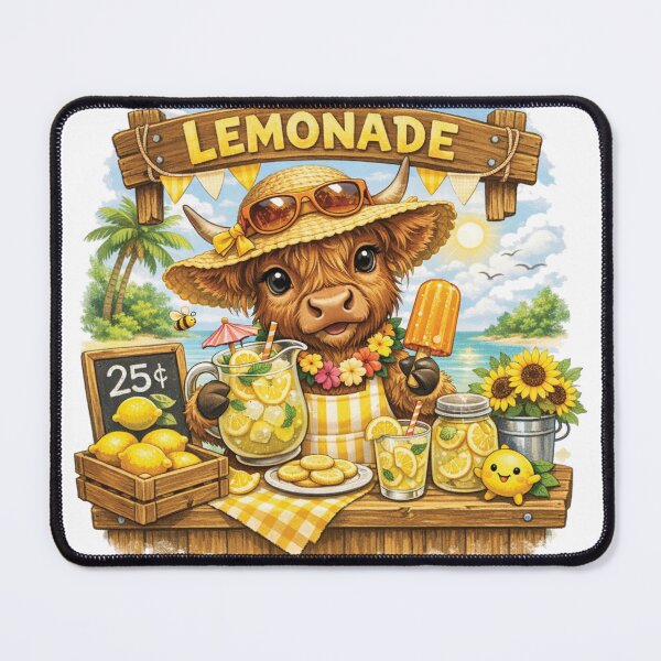 Item preview, “Fresh-Squeezed Sunshine: Lemonade Cow Mascot” designed and sold by Mindful56.