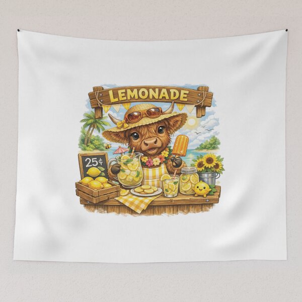 Item preview, “Fresh-Squeezed Sunshine: Lemonade Cow Mascot” designed and sold by Mindful56.