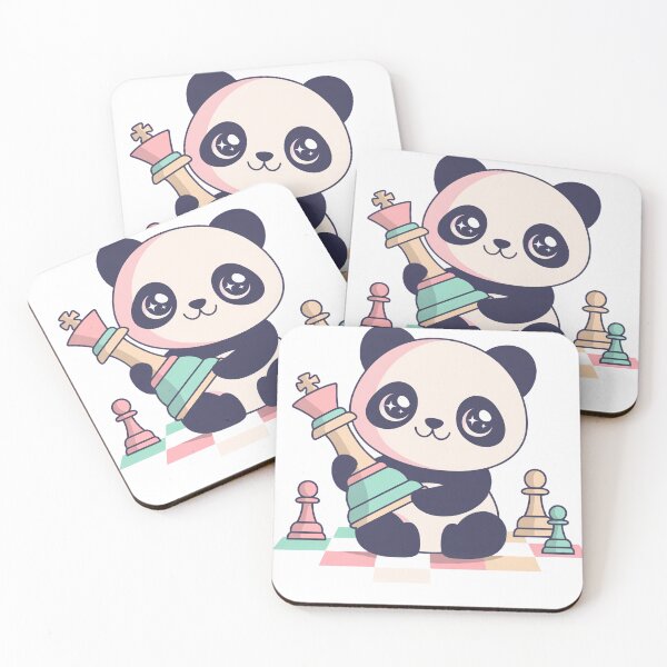 Item preview, Cute Panda Playing Chess Kawaii Strategy Design designed and sold by ArdjaN_PL.
