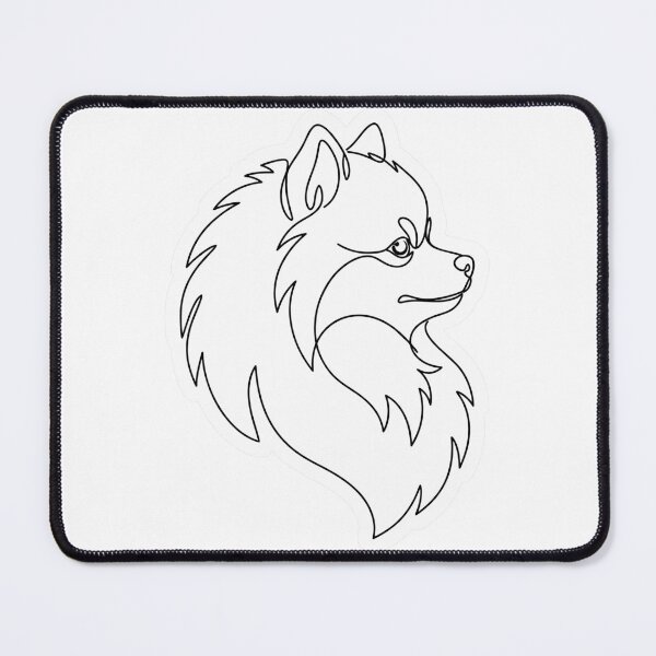 Item preview, Pomeranian Minimalist Line Dog Art designed and sold by YanitaTF.