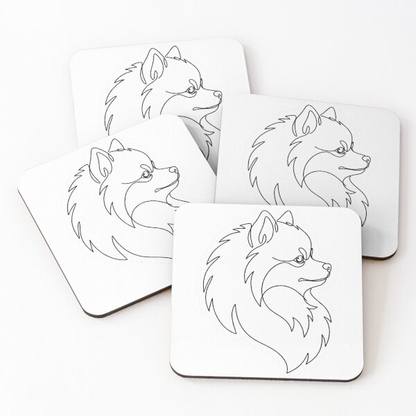 Item preview, Pomeranian Minimalist Line Dog Art designed and sold by YanitaTF.