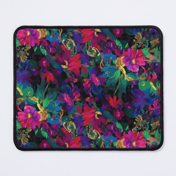 Item preview, Vibrant Multicolor Floral Explosion – Gold Jewel Blooms designed and sold by Syrupulse.
