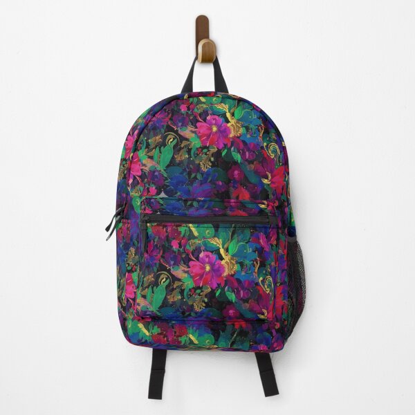 Item preview, Vibrant Multicolor Floral Explosion – Gold Jewel Blooms designed and sold by Syrupulse.