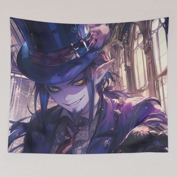 Item preview, Mephisto Pheles Blue Exorcist Top Hat Trickster designed and sold by Tokyonomad.