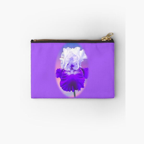 Item preview, Purple and White Bearded Iris Flower Bloom designed and sold by Rockyctees.