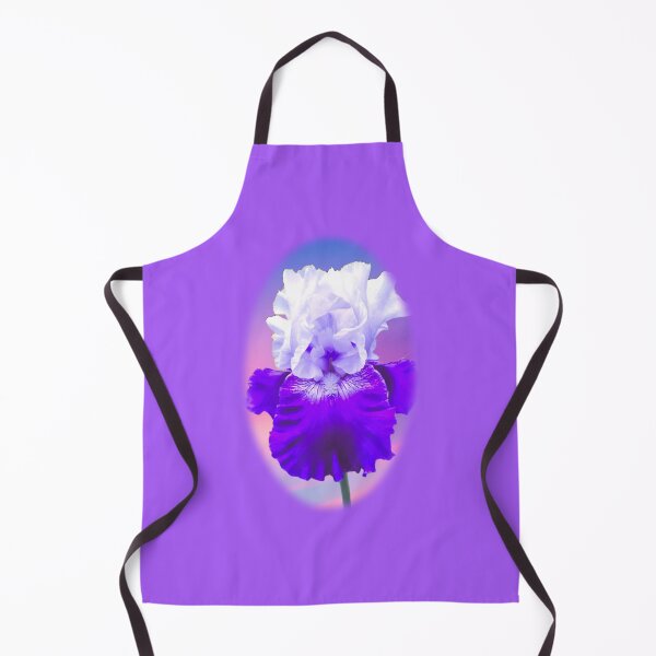 Item preview, Purple and White Bearded Iris Flower Bloom designed and sold by Rockyctees.