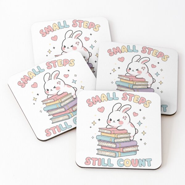 Item preview, Small Steps Still Count ?? – Kawaii Bunny Motivation Design designed and sold by swizbiz.