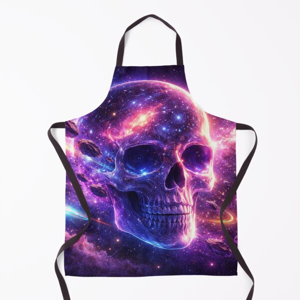 Item preview, Neon Cosmic Skull in Purple Galaxy Nebula designed and sold by CLOUTKULT.