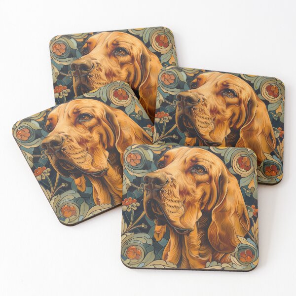 Item preview, Art nouveau bloodhound designed and sold by MendaciousMina.