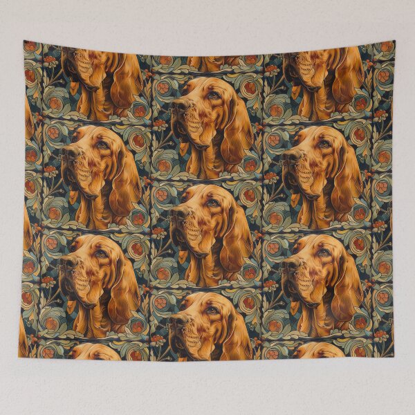 Item preview, Art nouveau bloodhound designed and sold by MendaciousMina.