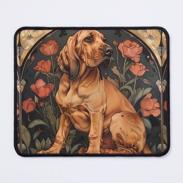 Item preview, Art nouveau bloodhound designed and sold by MendaciousMina.