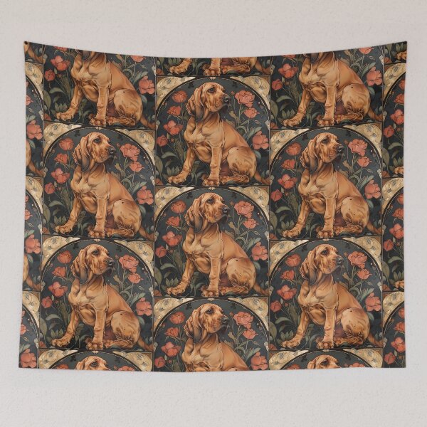 Item preview, Art nouveau bloodhound designed and sold by MendaciousMina.