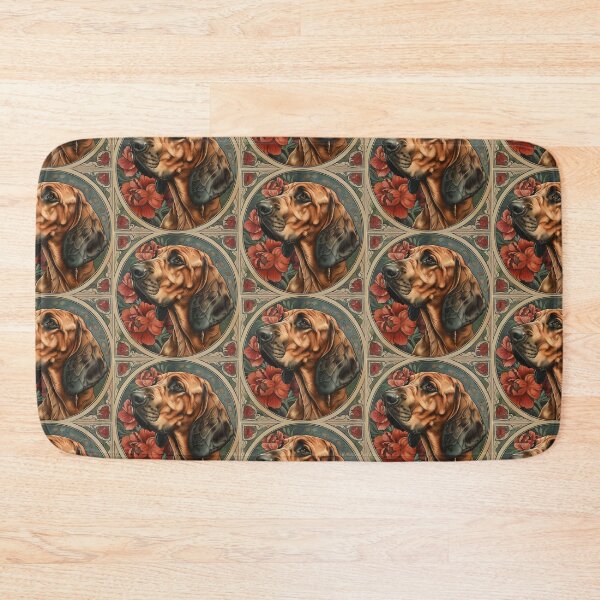 Item preview, Art nouveau bloodhound designed and sold by MendaciousMina.