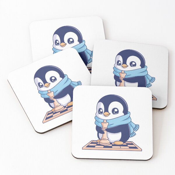 Item preview, Cute Penguin Playing Chess Cozy Winter Kawaii Design designed and sold by ArdjaN_PL.