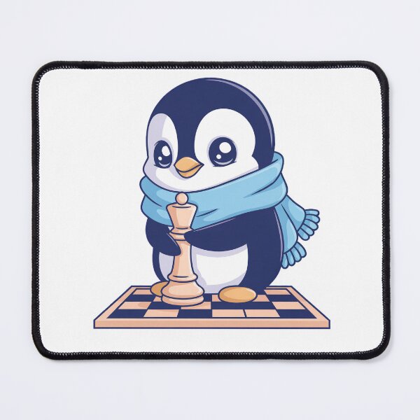 Item preview, Cute Penguin Playing Chess Cozy Winter Kawaii Design designed and sold by ArdjaN_PL.