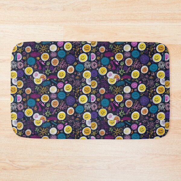 Item preview, Neon Scribble Smileys: Retro Chalk Doodles designed and sold by top10newgames.