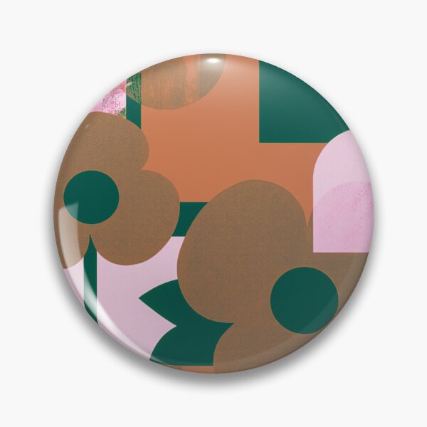 Item preview, Modern Earth Tone Floral – Art Deco Inspired Design designed and sold by joycrysstudio.