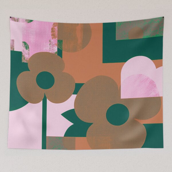 Item preview, Modern Earth Tone Floral – Art Deco Inspired Design designed and sold by joycrysstudio.