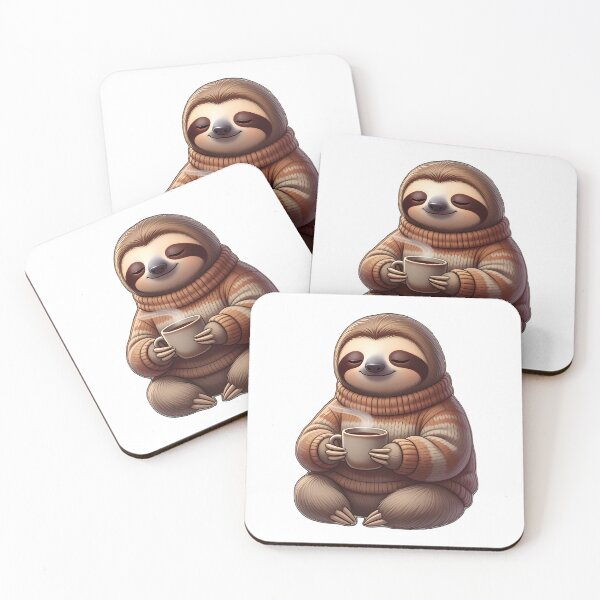 Item preview, Cozy Sloth Coffee Lover - Cute Animal T-Shirt designed and sold by SlyFenrir.