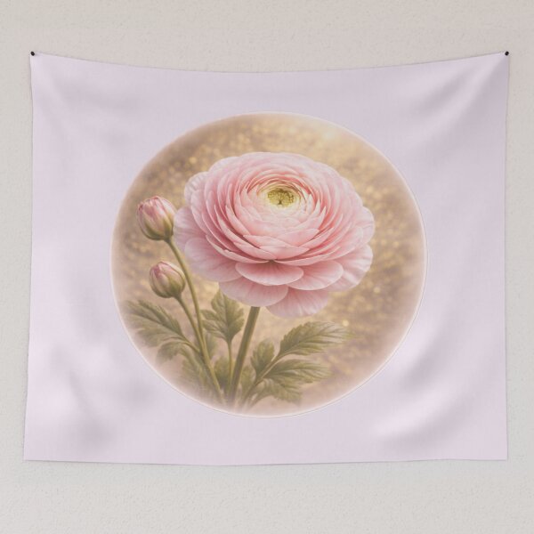 Item preview, Ranunculus Romance – Layered Petal Bloom Circle Design designed and sold by TheJoyfulPen.