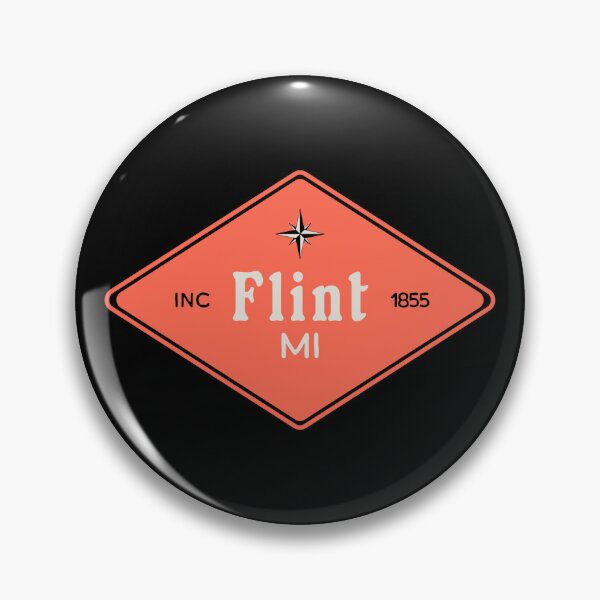 Item preview, Flint Michigan Diamond Shaped City Badge designed and sold by American Travels.