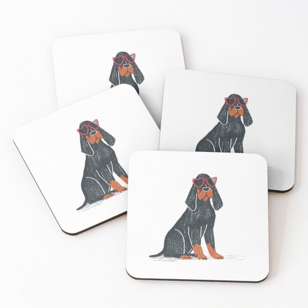Item preview, Cute bloodhound wearing heart glasses designed and sold by MendaciousMina.