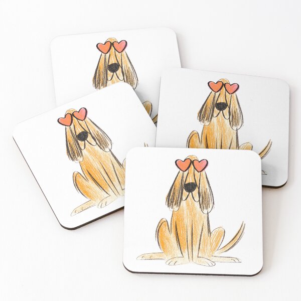 Item preview, Cute bloodhound wearing heart glasses designed and sold by MendaciousMina.