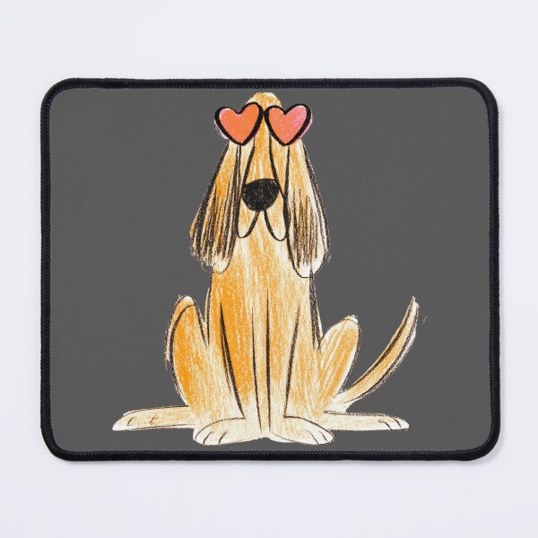 Item preview, Cute bloodhound wearing heart glasses designed and sold by MendaciousMina.